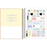 CADERNO UNIVERSITARIO 80 FOLHAS CAPA PLASTICA COLEGIAL HAPPY CORAL - 313220