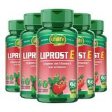 Kit 5 Liprost&#39;e Licopeno Com Vitamina E Unilife 60 Cápsulas