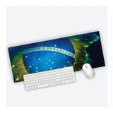 Mouse Pad Grande Gamer Bandeira Brasil