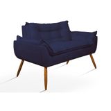 Poltrona Luxo Namoradeira Opala Sala Quarto Azul Marinho