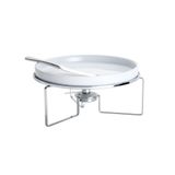 Rechaud P/queijo Brie De Aço Inox C/faca 27cm