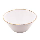 Saladeira Melamina Bambu Branco 25x12cm