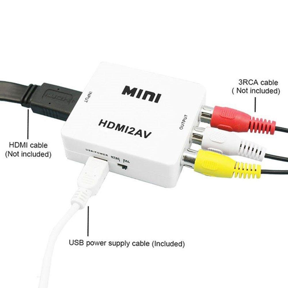Y.D.F 3 Way HDMI 2.0 Switcher 2 RCA to HDMI Converter(2 in 1) 2 Way AV Composite CVBS Switch to HDMI Adapter Support 4:3/16 Y.D.F 3 Way HDMI 2.0 Switcher 2 RCA to HDMI Converter(2 in 1) 2 Way AV Composite CVBS Switch to HDMI Adapter Support 4:3/16