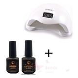 Kit Cabine Unha Primer Top Coat Decoração Nail Oferta Unha