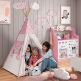 Tenda Infantil Com Led Rosa Tenda Casinha Estrela