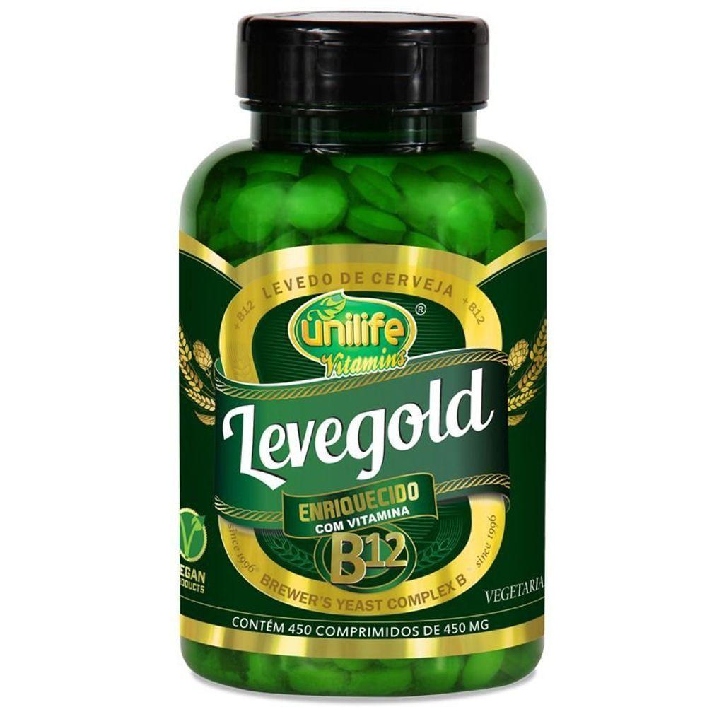 Kit Com 5 Levegold Levedo Cerveja Com Vitamina B12 Unilife