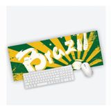 Mouse Pad Grande Gamer Brasil Brasil Brasil