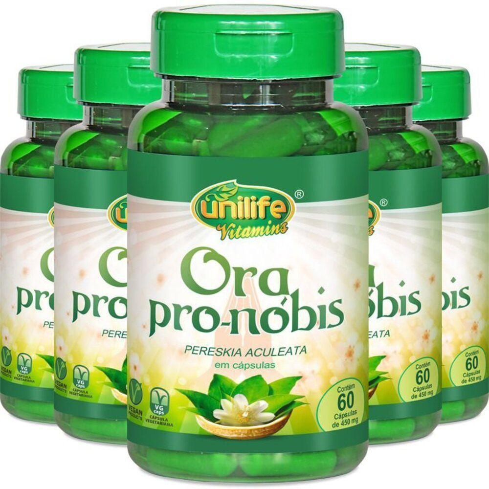 Kit 5 Ora Pró-nóbis Pereskia Aculeata Unilife 60 Cápsulas é boa?