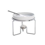 Rechaud P/queijo Brie De Aço Inox C/faca 14cm