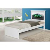 Cama Solteiro Carro Sport Verde Com Colchão