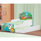 Mini Cama Infantil Com Auxiliar Pop Dinos Amigos
