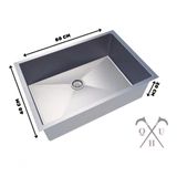 Pia De Inox P/cozinha Balcão Elegante Varanda Gourmet