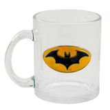 Caneca De Vidro 370ml Brasão Batman Tasco Inport