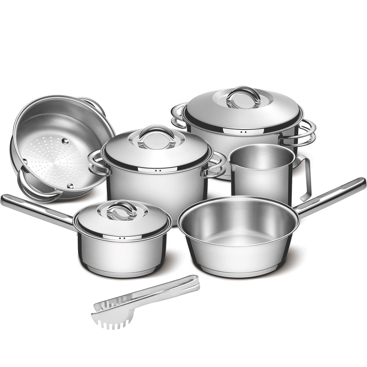 Jogo de Panelas Tramontina Aço Inox Solar 6 peças + Pegador de massa Menor preço em Jogo de Panelas Tramontina Aço Inox Solar 6 peças + Pegador de massa
