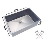 Pia De Inox Para Cozinha Balcão Elegante Varanda Gourmet