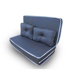 Puff 3 Em 1 Casal Conforto Fa Maringá 128x60x10 Cm Azul