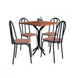 Mesa Dalia 4 Cadeiras Com Tampo Artefamol Preto Ratam