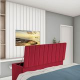 Calçadeira Recamier Baú Carla 195cm King Size Box Vermelho