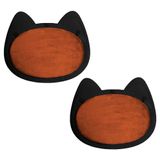 Kit 2 Arranhadores Pet Gato De Parede Preto Terracota