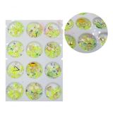 Kit 12 Pedra Cristal Brilho Unhas Arte Folha Ouro Decoração