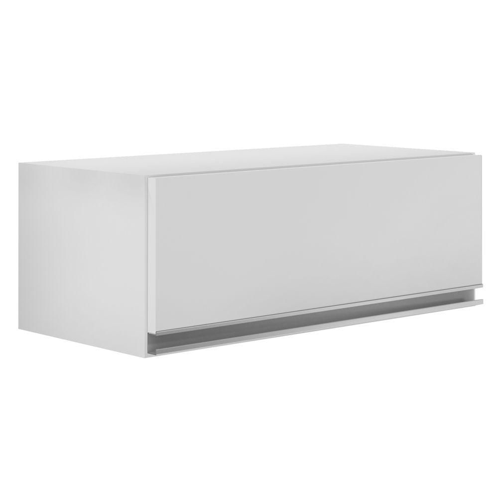 Armário Aéreo Geladeira 70cm Branco/preto