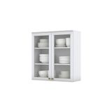Armário Aéreo 02 Portas 80 Cm Americana Henn Branco Hp