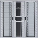 Janela Veneziana de Alumínio 6 Folhas 1,20x2,00 Grade Branco