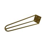 Pé De Metal 25 Cm Hairpin Legs Rack E Puffs Dourado