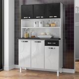 Armário De Cozinha De Aço Kit Triplo 105cm Smart Branco