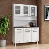 Armário De Cozinha De Aço Kit Triplo 120cm Branco