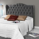 Cabeceira King Estofada Dubai Cinza