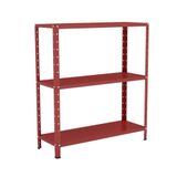 Estante Aço 3 Prateleiras Eaf007 Vermelho