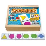 Brinquedo Dominó Formas Geométricas 28 Peças Jottplay