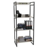 Estante Livreiro Multiuso Prisma Estilo Industrial 60cm 4 Prateleiras C08 Snow - Mpozenato