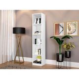 Estante Para Livros Com 5 Nichos Mdf Branco