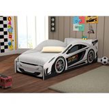 Cama Carro Com Baú Lizzy Infantil Branco