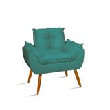 Kit Namoradeira + 2 Poltronas Opala Azul Turquesa
