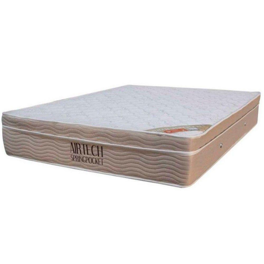 Colchão Casal Airtech Super Molas Ensacadas 138x188x30 Ortobom Bege