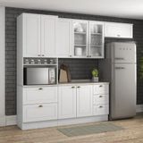 Cozinha Compacta 04 Peças Com Aéreo Basculante Americana Branco