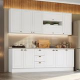 Cozinha Compacta 07 Peças Com Aéreo Basculante Americana Branco
