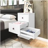 Criado-Retro com Gaveta Secreta MDF Potente