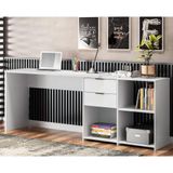 Mesa Office Nt2060 Em L Ou Reto Com 2 Gavetas Notável Branco