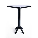 Mesa Quadrada Alta Bistrô De Madeira 60cm Preto Vivaligna