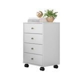 Mesa De Cabeceira Presence 4 Gavetas Branco Demóbile