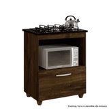 Balcão Para Cooktop 4 Bocas 1 Porta Salvia Kaiki Móveis Ipê