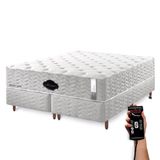 Colchão De Látex Híbrido Firme Box E Kit Spa Solteiro 88x188cm