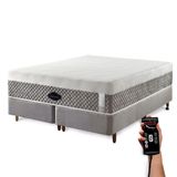 Colchão De Látex Híbrido Médio Box E Kit Spa Solteiro 88x188cm