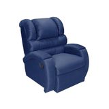 Poltrona do Papai Imperial Reclinável Veludo Azul Marinho
