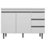 Balcão Gabinete De Pia 100cm Sem Tampo 2 Portas Branco