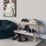 Organizador De Calçados Dupla Prateleira Dobravel